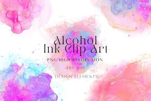 Alcohol Ink Clip Art PNG: Elevating Digital Design with High-Resolution Transparency