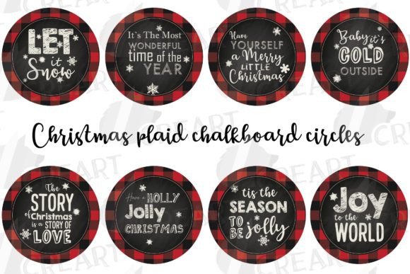 Christmas Circle Chalkboard Coasters: A Guide to Digital Holiday Decor and DIY Projects