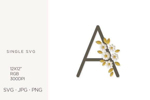 Elegant Floral Monogram Letter A Design