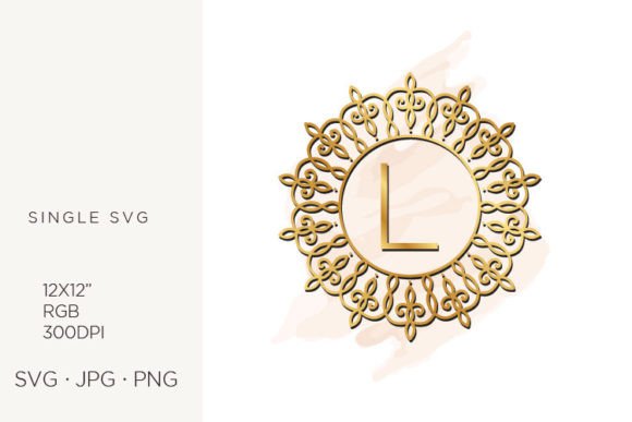 Elevate Your Brand and Decor with the Golden Ornamental Monogram Letter L