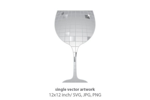 Elevate Your Designs with Wine Glass and Disco Ball Pattern Vector Clipart