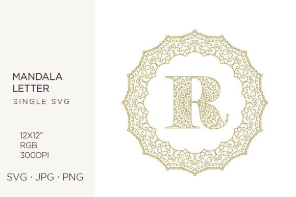 Golden Floral Mandala Frame with Letter R: A Guide to Smart Usage and Design
