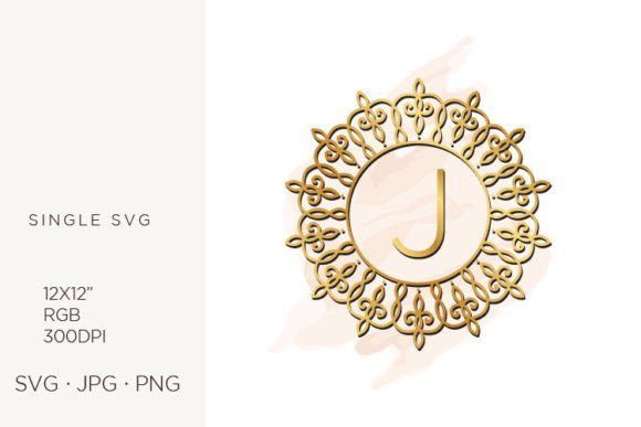 Golden Ornamental Monogram Letter J: Design Guide