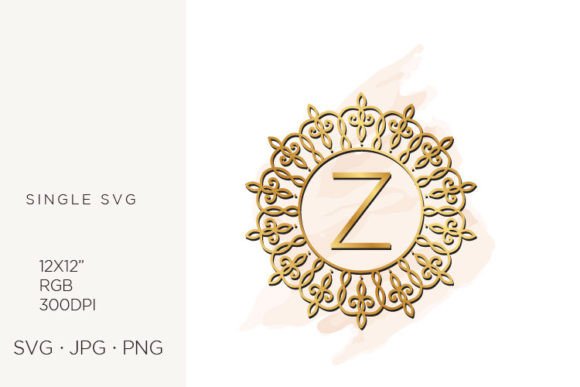 Golden Ornamental Monogram Letter Z: Elevating Design with Premium Vector Artistry