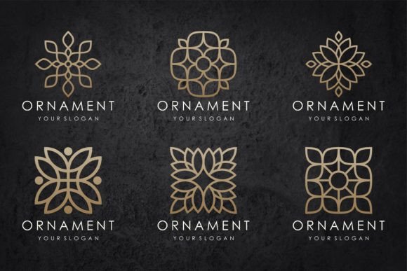 Line Art Floral Ornament SVG File