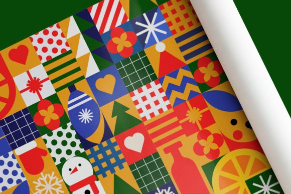 Strategic Application of Christmas Pattern in Retro Style for Brand Impact