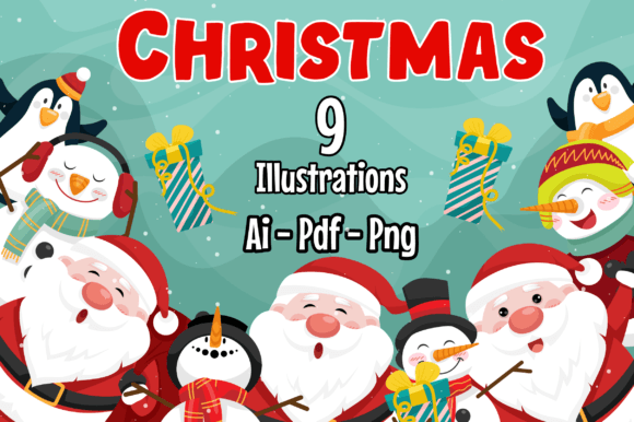 Strategic Visual Storytelling with Christmas Illustrations Santa Snowman