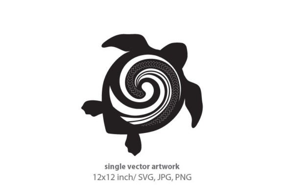 Turtle with Maori Tattoo Shell Design