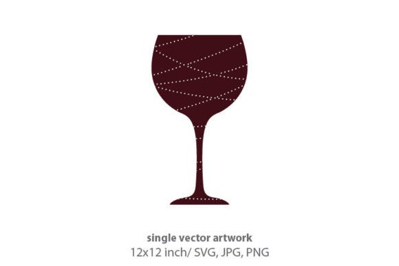 Wine Glass and Pearl Garland: Elevating Design with Elegant Vector Clipart